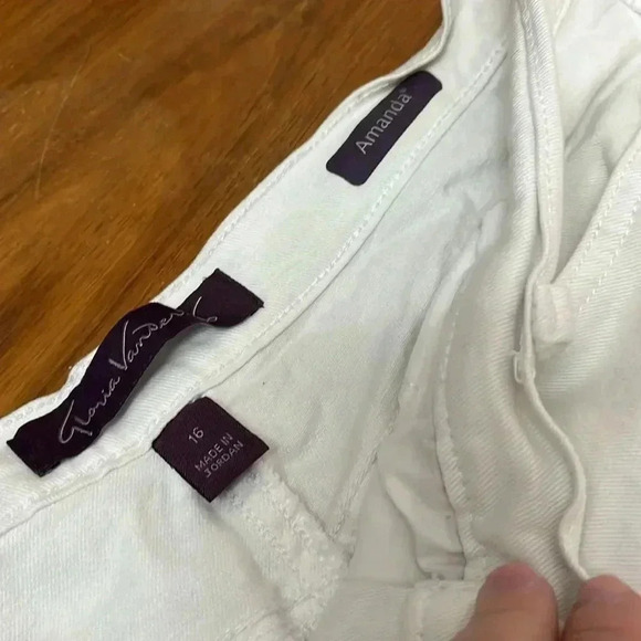 White Jeans Gloria Vanderbilt Amanda Size 16 - Picture 4 of 6